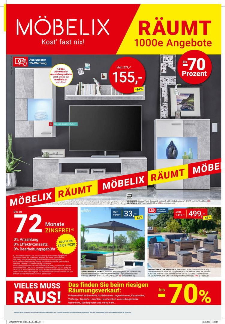 MÖBELIX RÄUMT 1000e Angebote