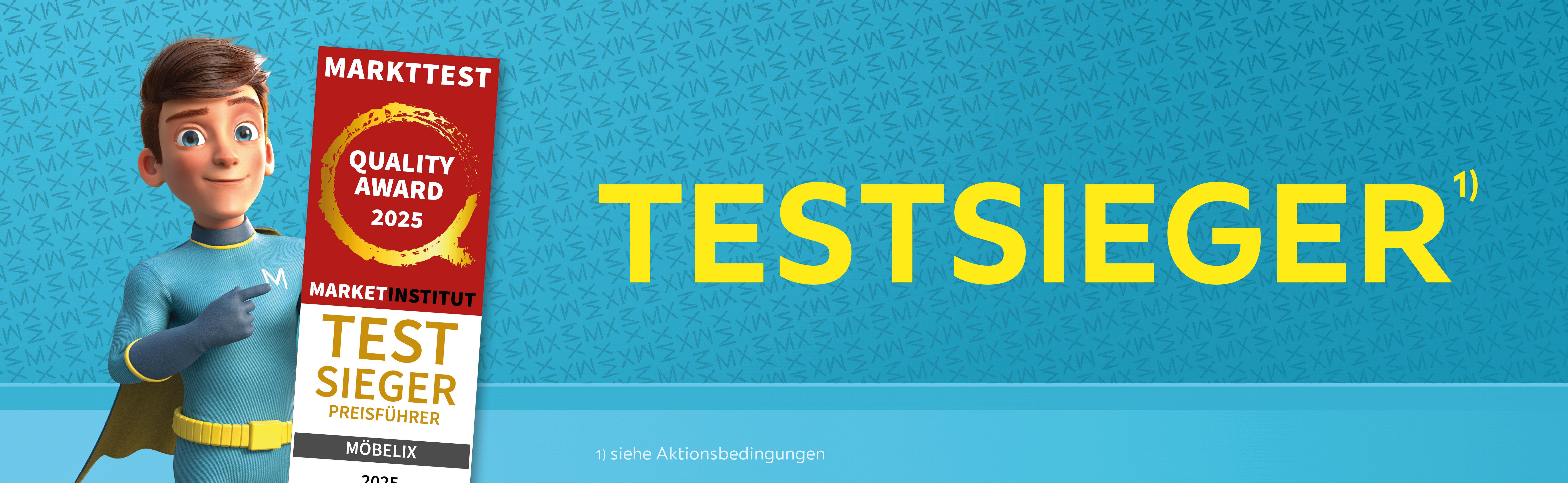 Testsieger, 1) siehe Aktionsbedingungen