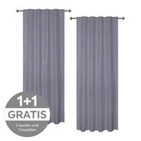 FERTIGVORHANG NICKI - Grau, MODERN, Textil (140/245cm) - Luca Bessoni