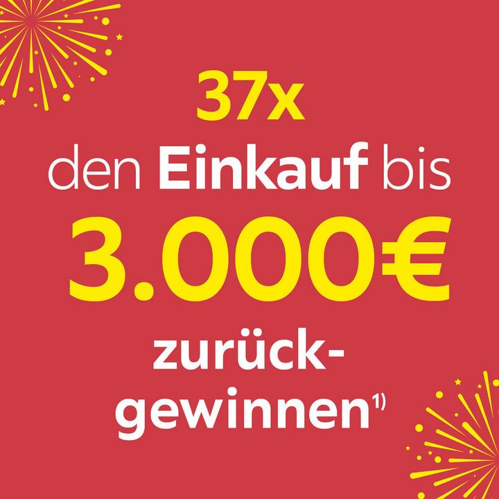 37x den Einkauf bis 3.000€ zurückgewinnen
