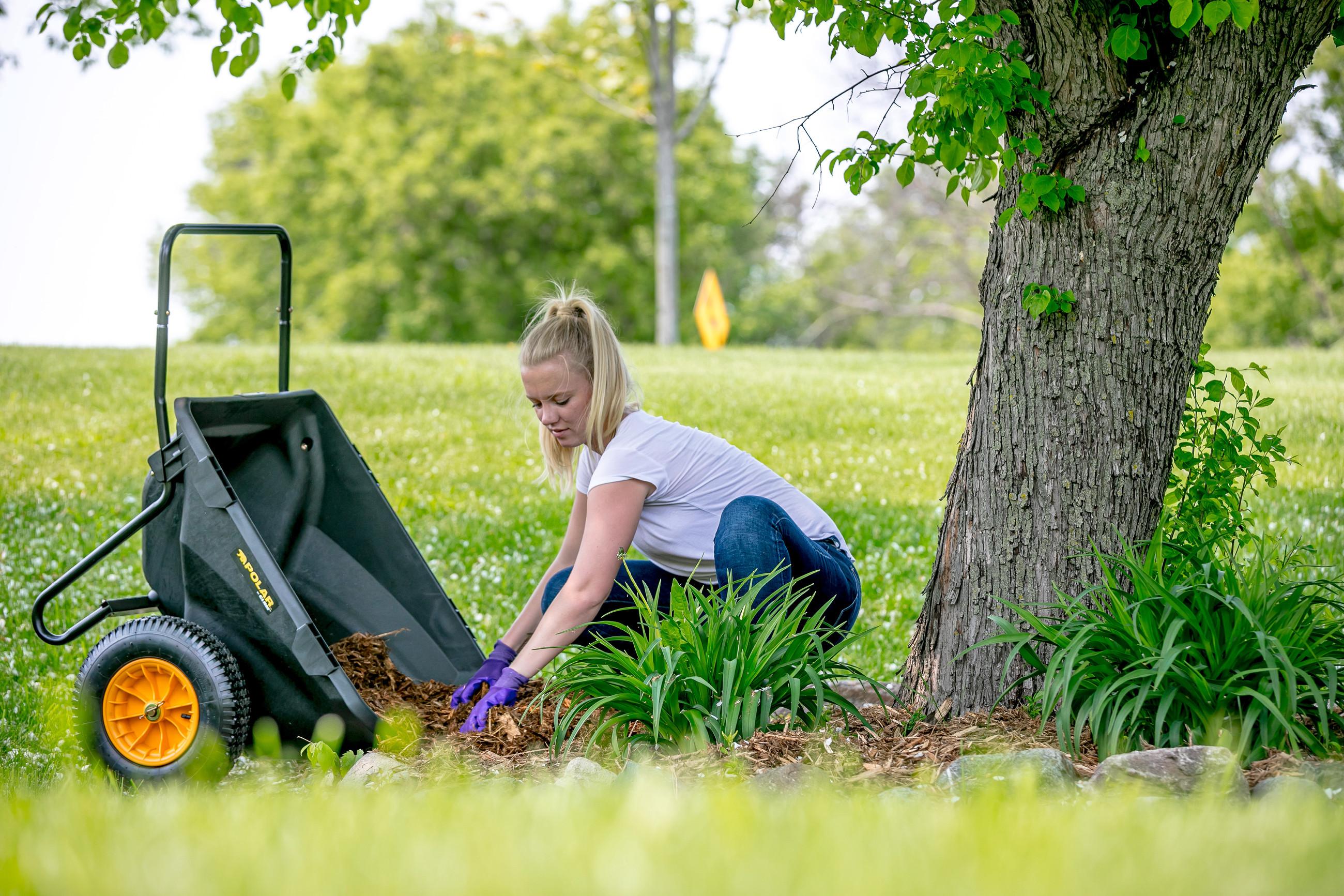 Belastbare Gartenkarre aus Kunststoff