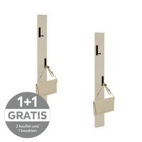 Garderobe Leony H: 110 cm Kaschmir, 4 Haken - Kaschmir, Trend, Holzwerkstoff (12/110/1,8cm)