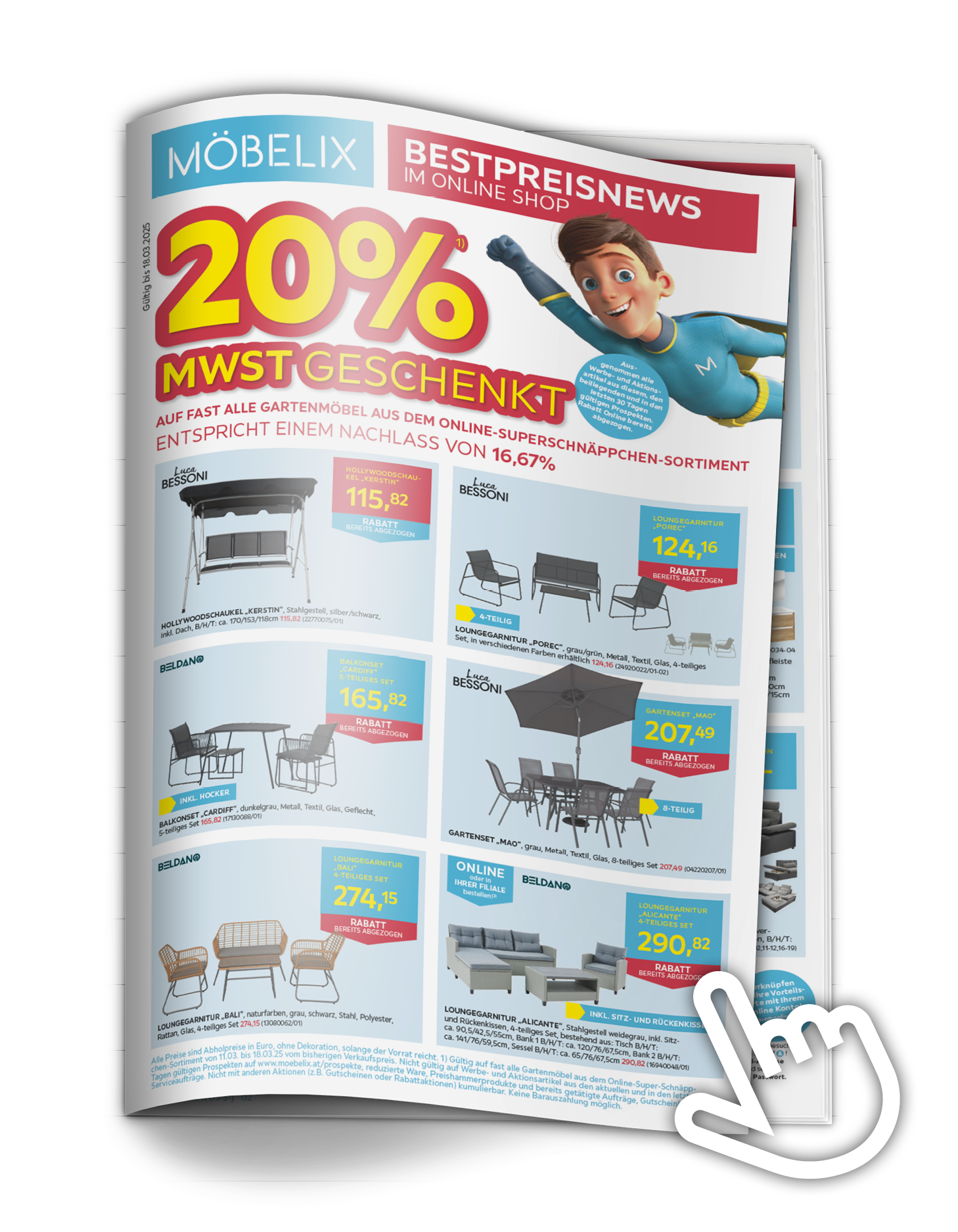 Prospekt 20% MwSt geschenkt auf Gartenmöbel