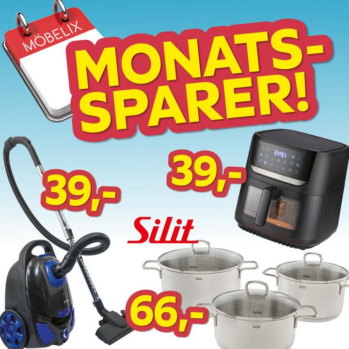 Monatssparer! Staubsauger um 39€, Heißluftfritteuse um 39€, Kochtopfset um 66€