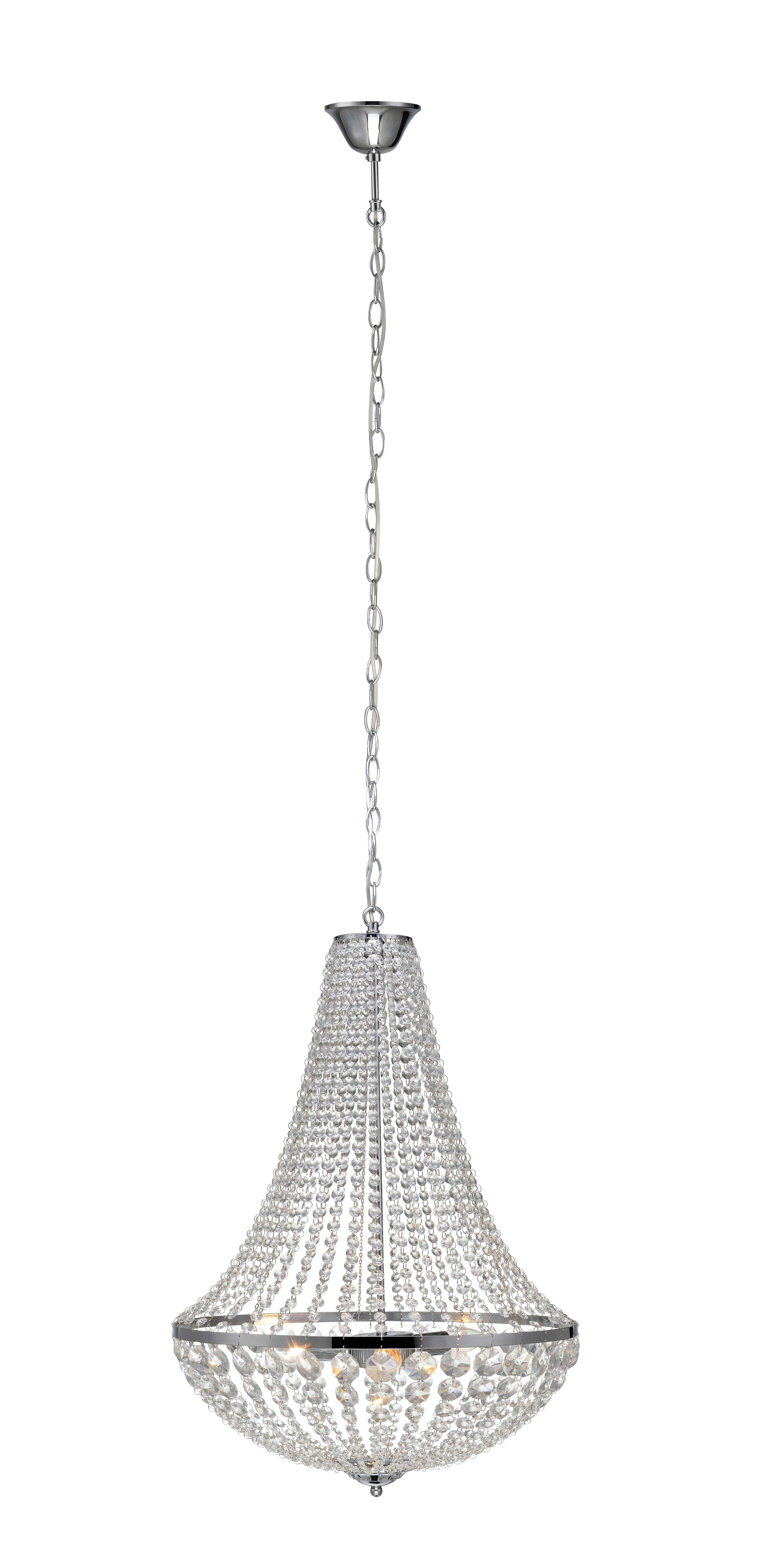 Kronleuchter Klar, Chrom, 40w