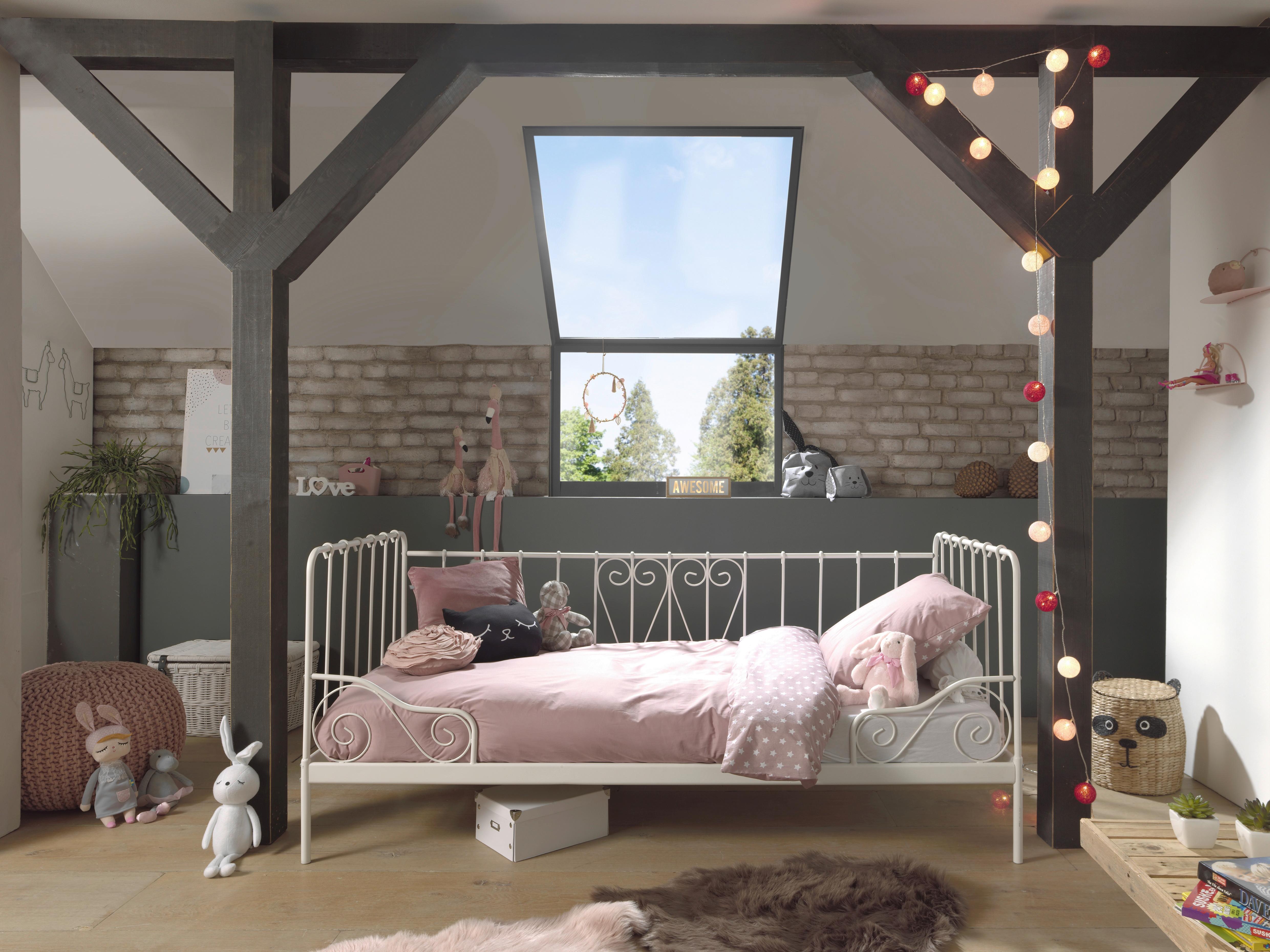 METALLBETT Alice Weiß 90x200cm - Weiß, MODERN, Holz/Metall (90/200cm) - Vipack