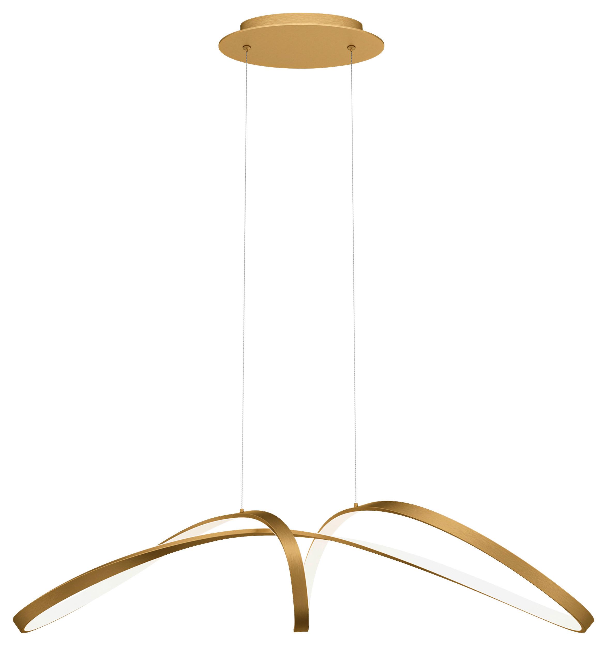 Pendelleuchte Curve - Goldfarben, Trend, Metall (23/29/93cm) - MAYTONI