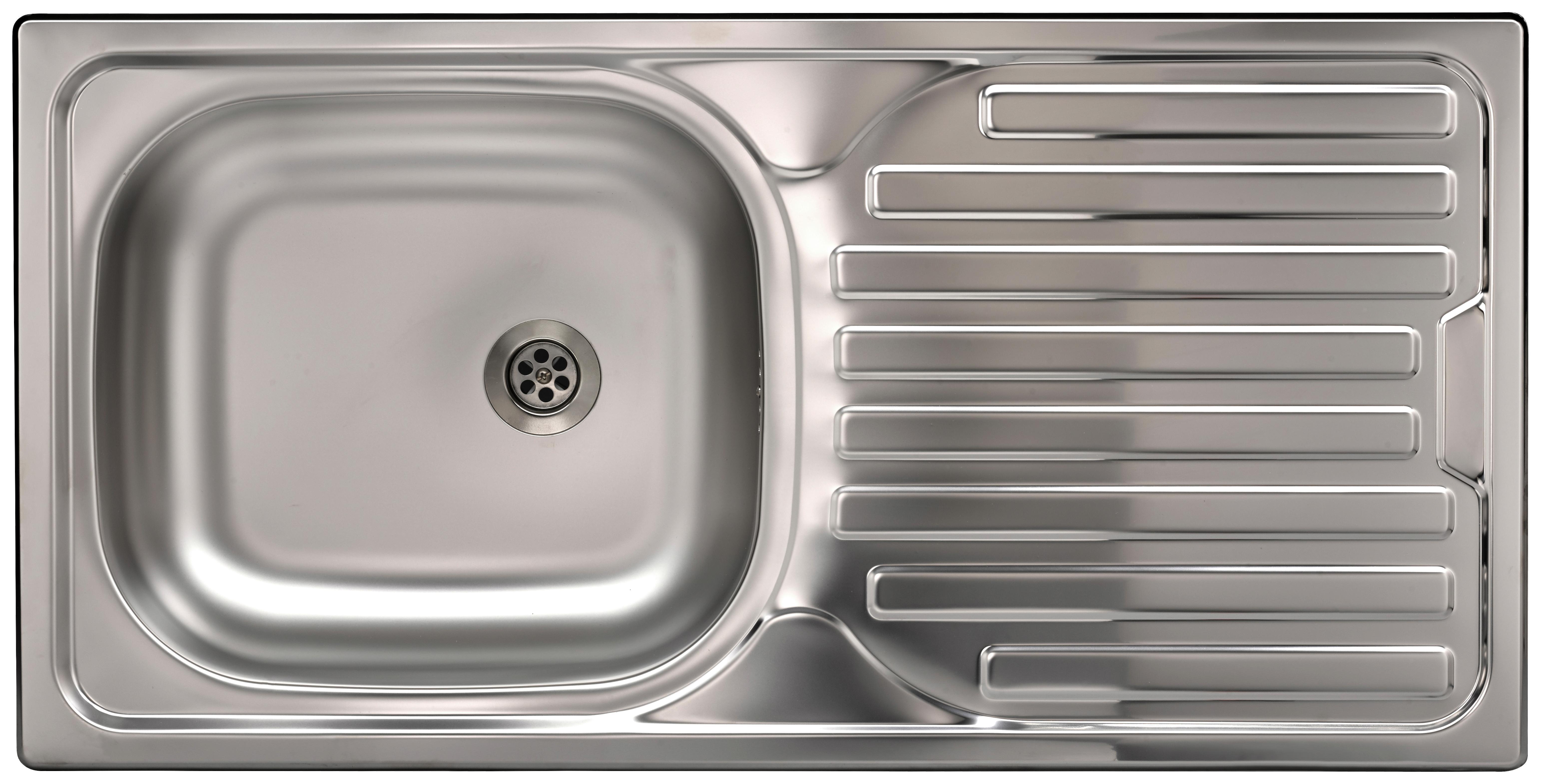 Spüle 100230 - Edelstahlfarben, Design, Metall (86/43,5cm)