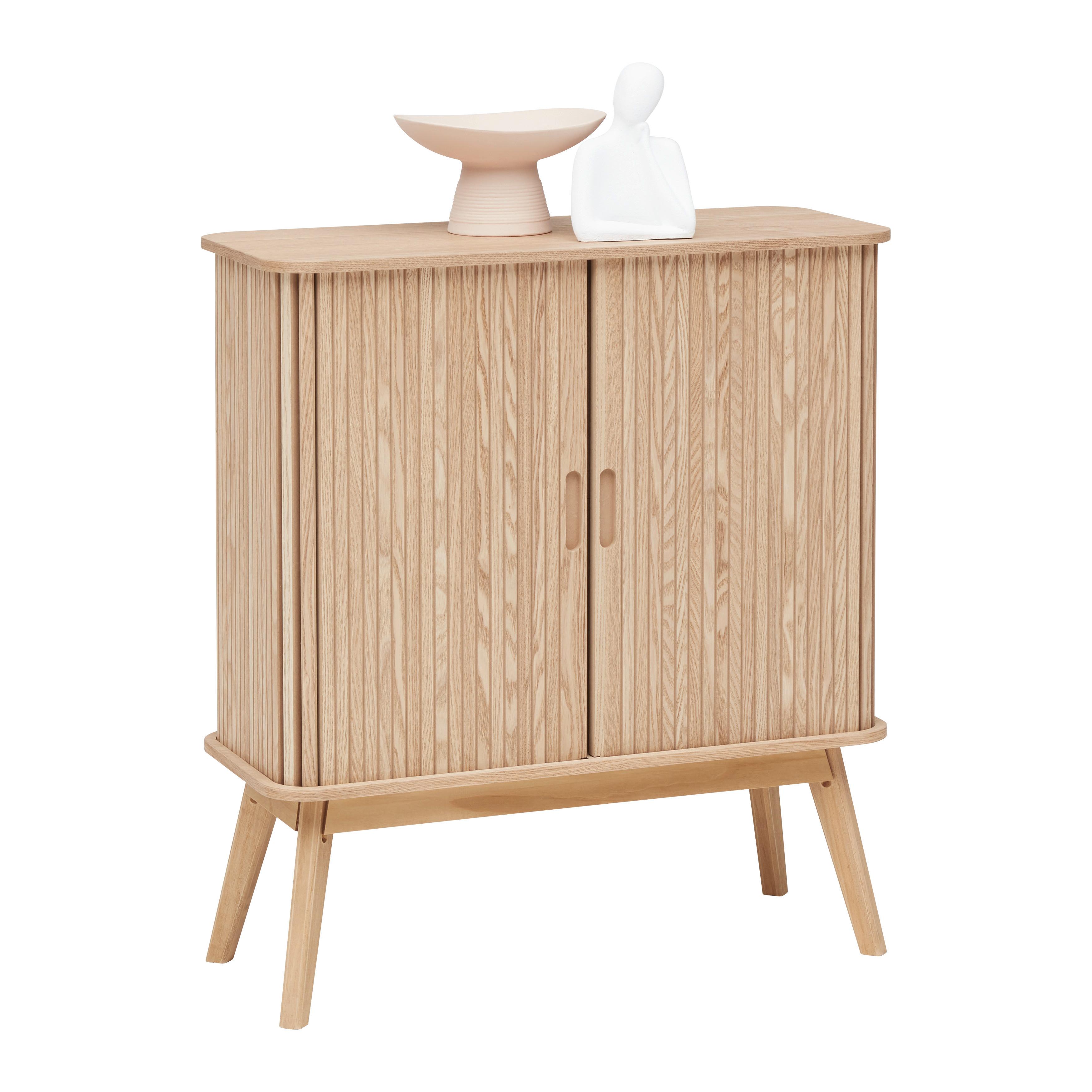 Komoda Skandy dyha/MDF - prírodná farba, Modern, drevo/kompozitné drevo (70/80/30cm) - Premium Living