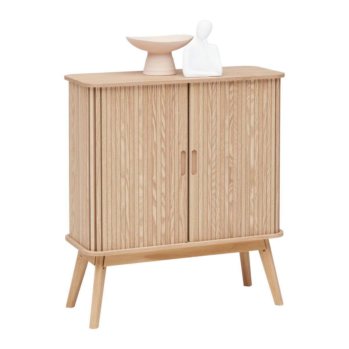Komoda Skandy dyha/MDF - prírodná farba, Modern, drevo/kompozitné drevo (70/80/30cm) - Premium Living