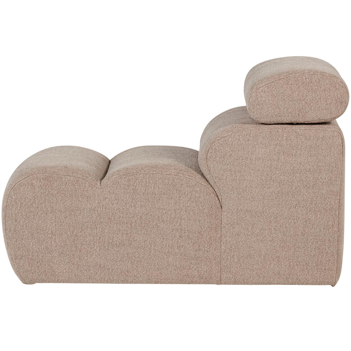 Sofaelement Novi Taupe B: 82cm - Taupe/Schwarz, Design, Textil (82/86/113cm) - Livetastic
