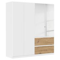 Drehtürenschrank Costa Weiß Eiche Artisan Dekor - Eiche Artisan/Weiß, MODERN, Holzwerkstoff (181/197/54cm) - Rauch Möbel