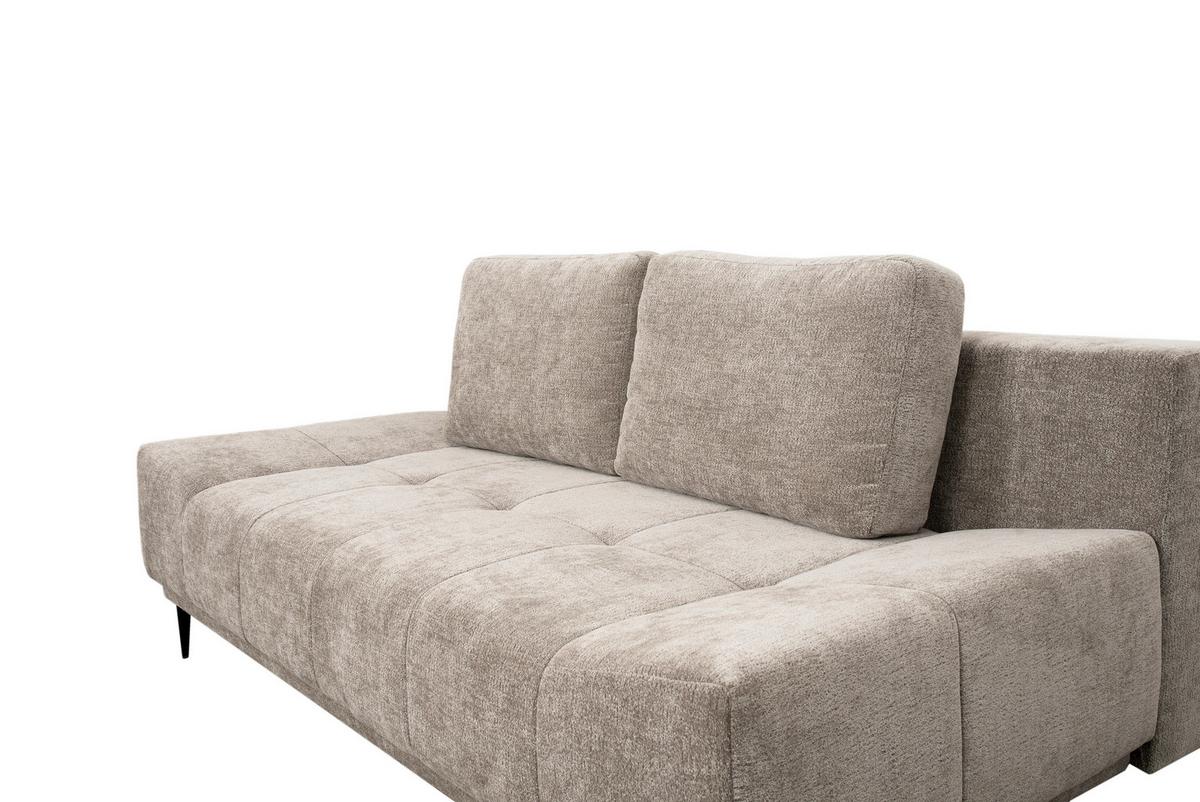 Schlafsofa Malpenza Beige B: 199 cm - Beige/Schwarz, Trend, Textil (199/91/110cm)