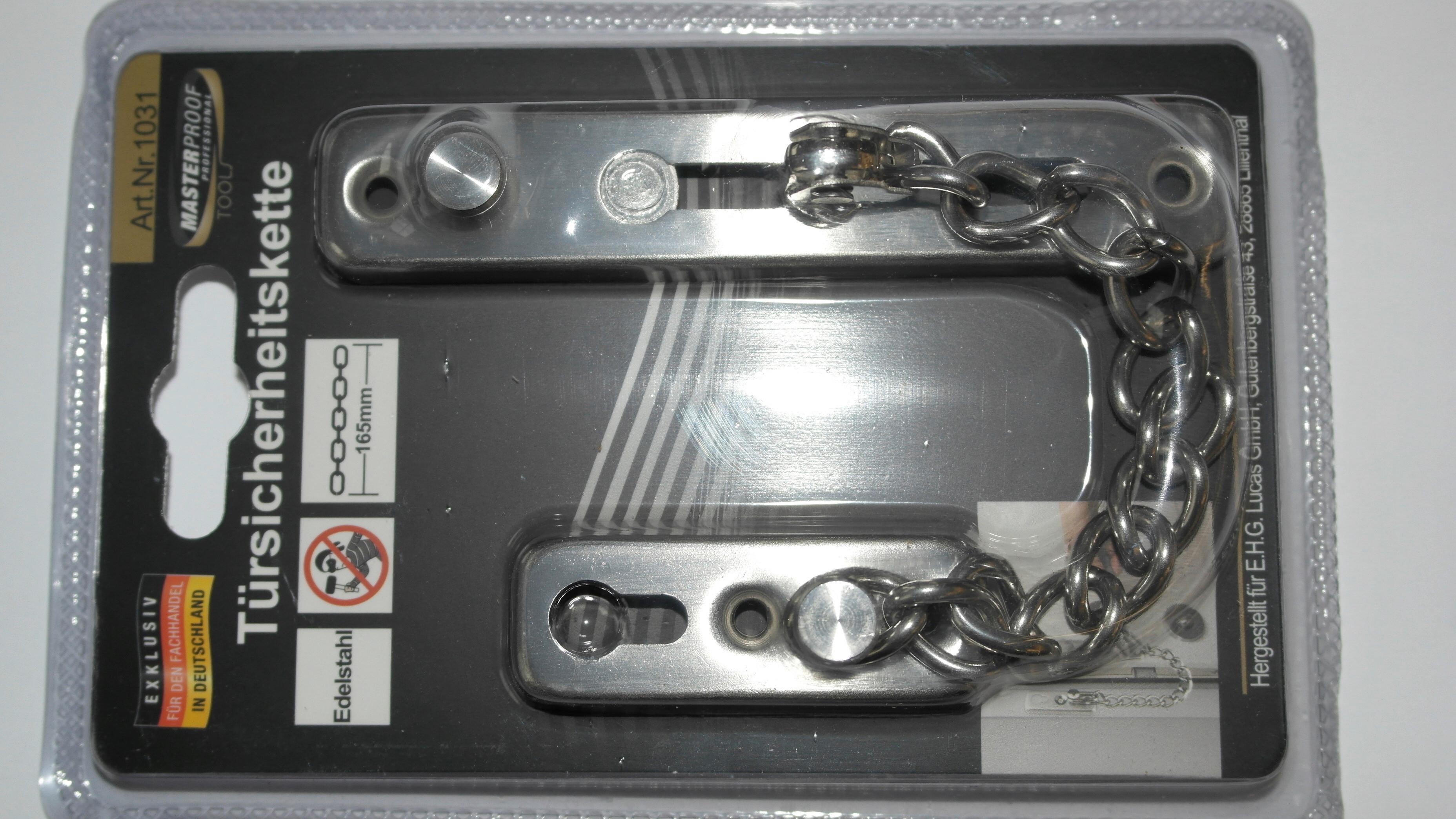 Türsicherheitskette L: 165 mm - Basics, Metall (17,5/12/4,0cm)
