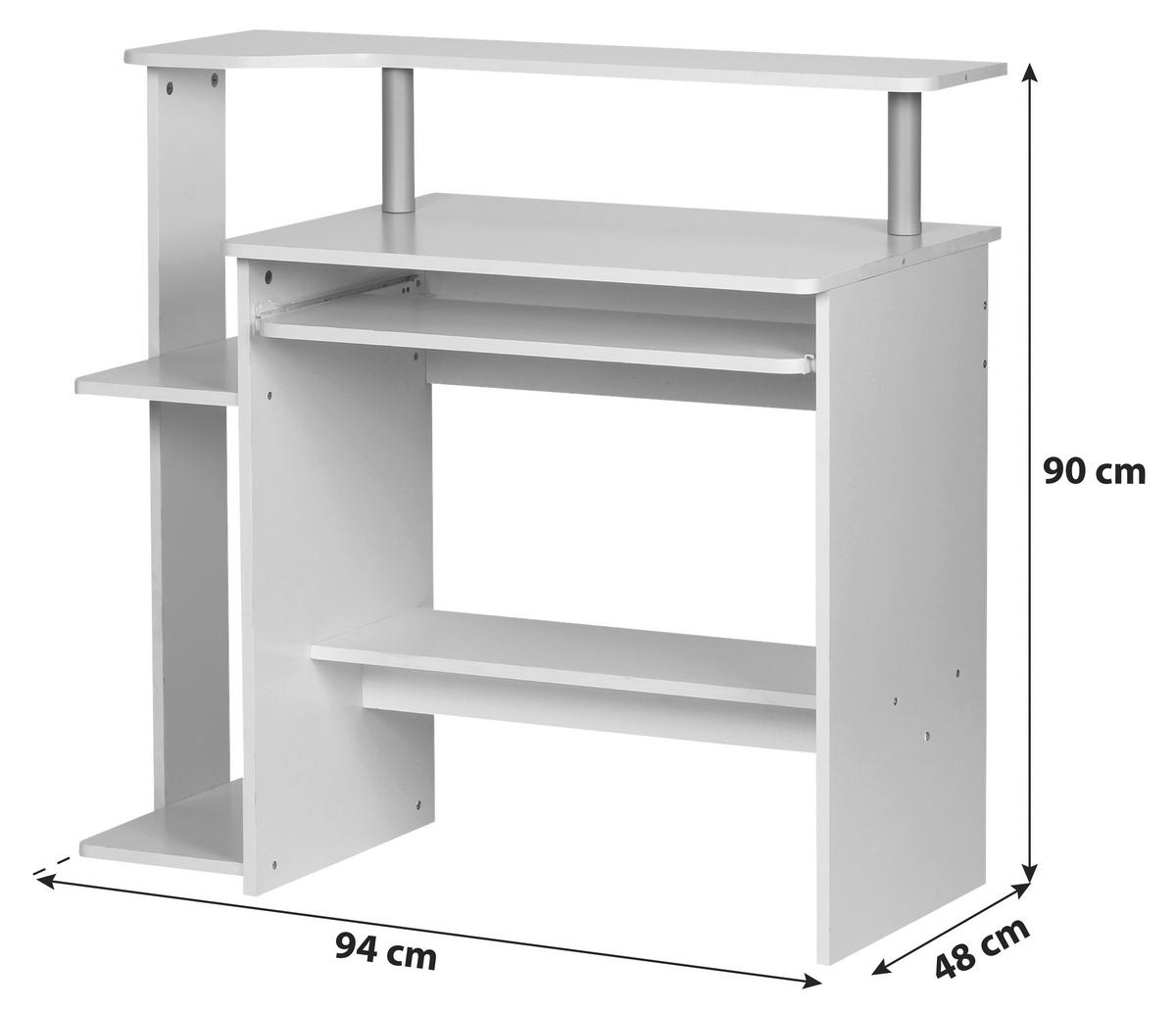Písací stôl dekor buk - farba buka, Konventionell, kompozitné drevo (48/94/90cm) - MID.YOU
