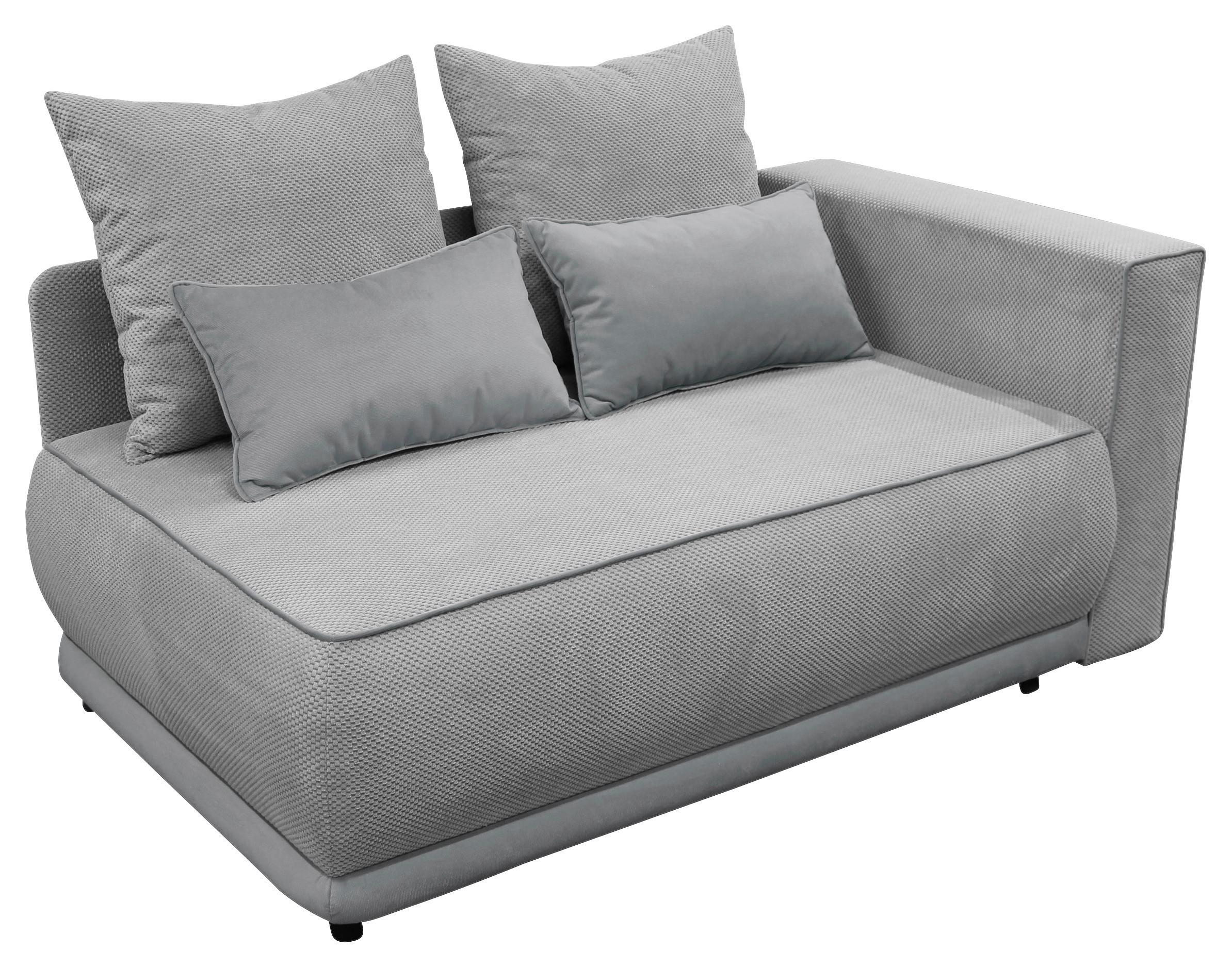 Récamiere Iga Re Grau B: 168 Cm - Rosa/Grau, Design, Textil (168/73/99cm) - MID.YOU
