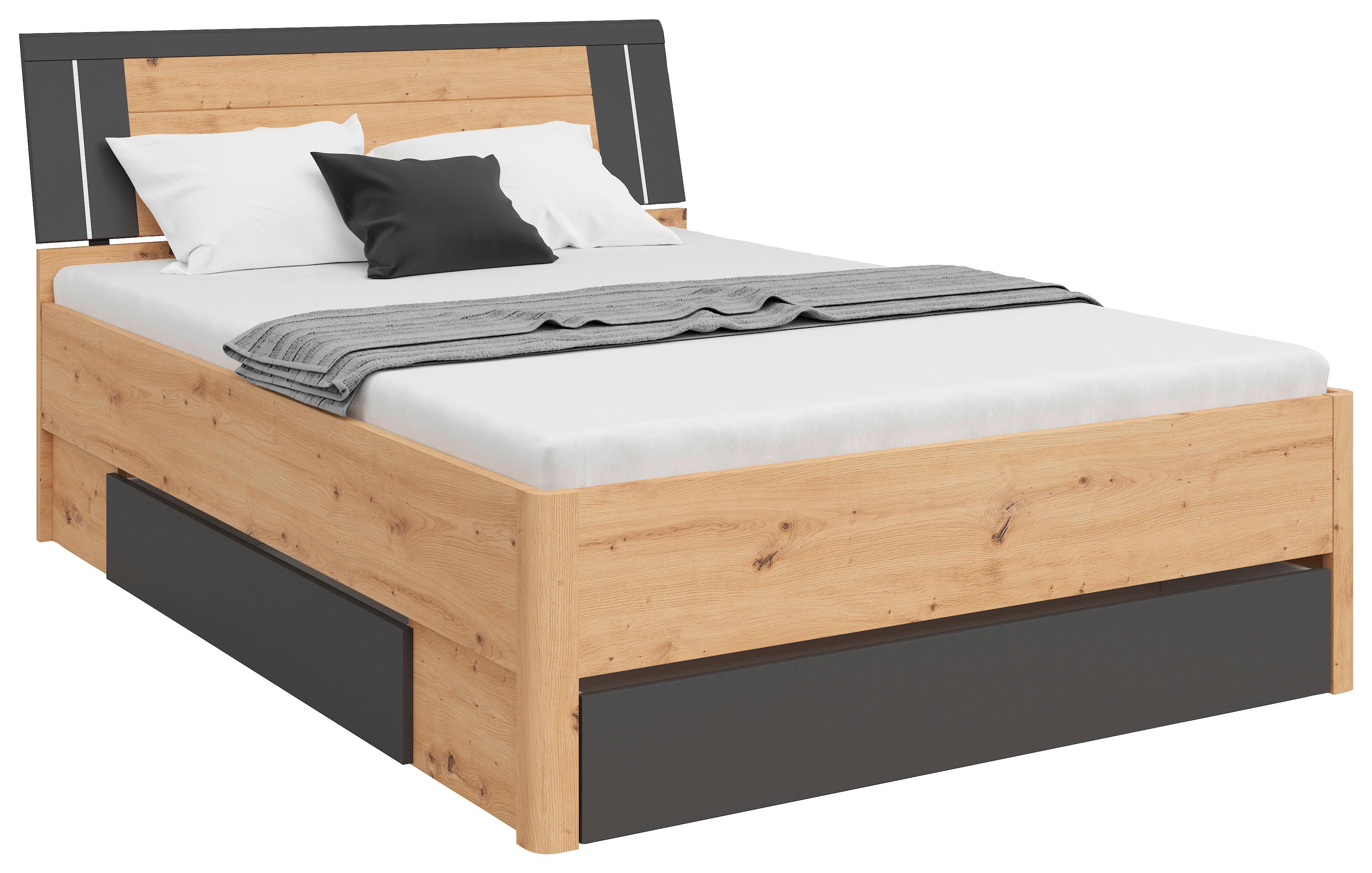 Stauraumbett SATURN mit LED-Beleuchtung