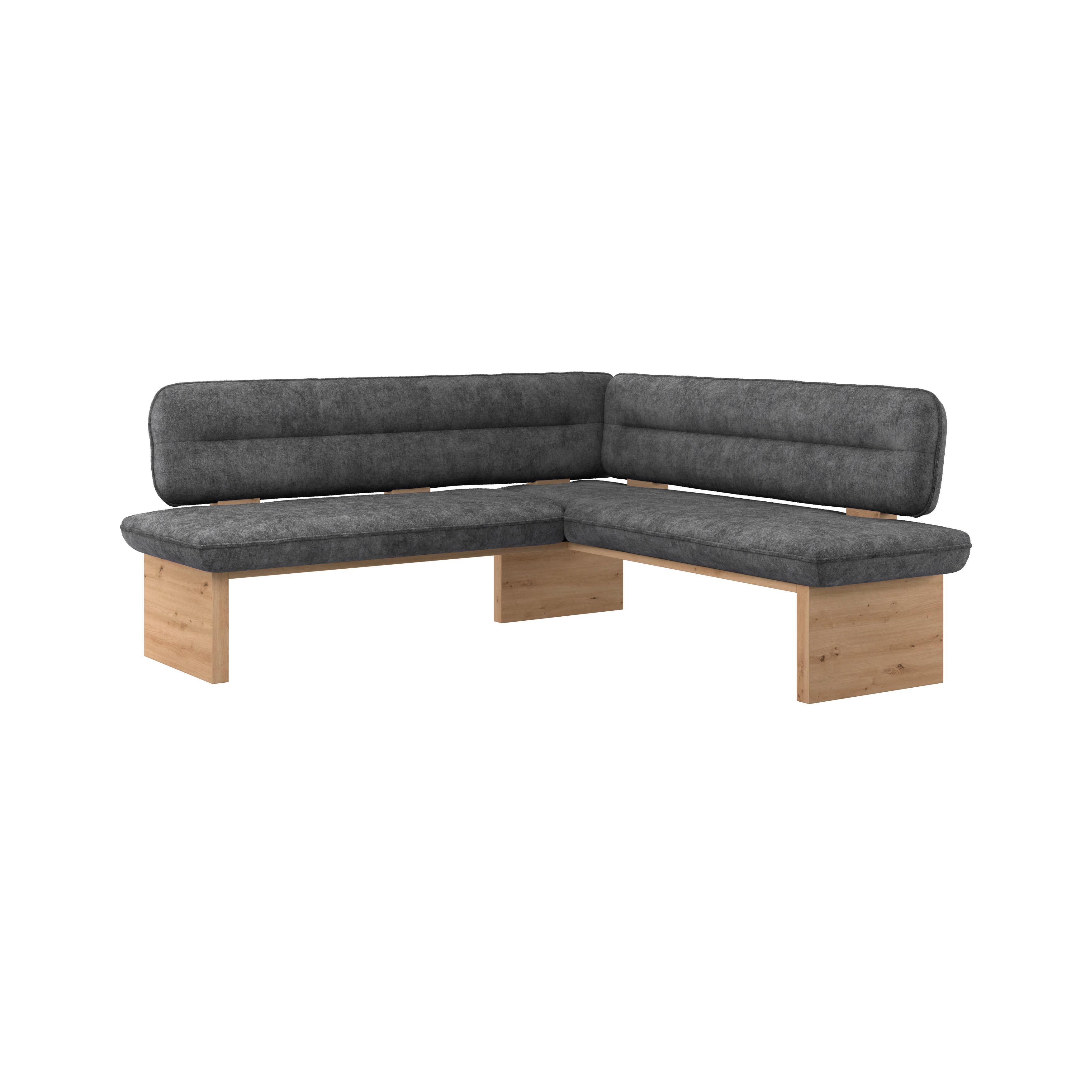Eckbank Beluna Ii - Eichefarben/Anthrazit, KONVENTIONELL, Holz/Textil (212/170cm) - James Wood
