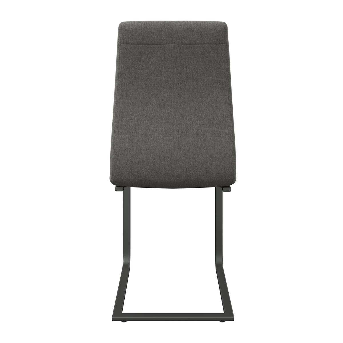 Schwingstuhl Tristan Webstoff grau, B: 41cm - Schwarz/Grau, MODERN, Holz/Textil (41/102/58cm) - James Wood
