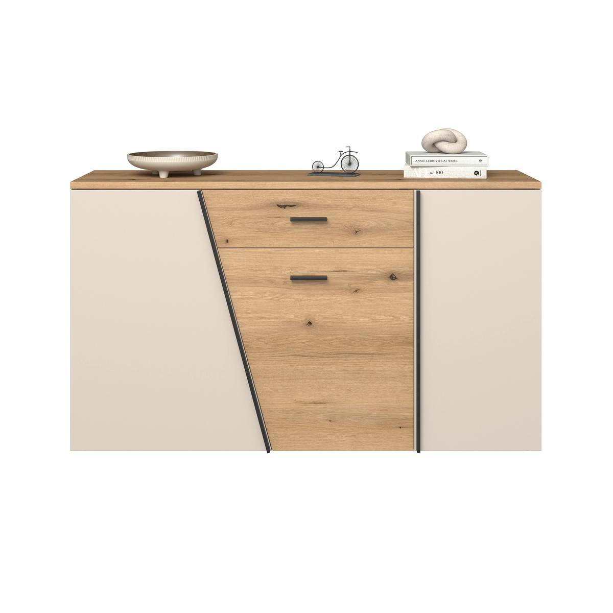 Sideboard Venedig NEW Eichefarben/Kaschmir B: 150 cm - Kaschmir/Eichefarben, MODERN, Holzwerkstoff (150/87/40cm)
