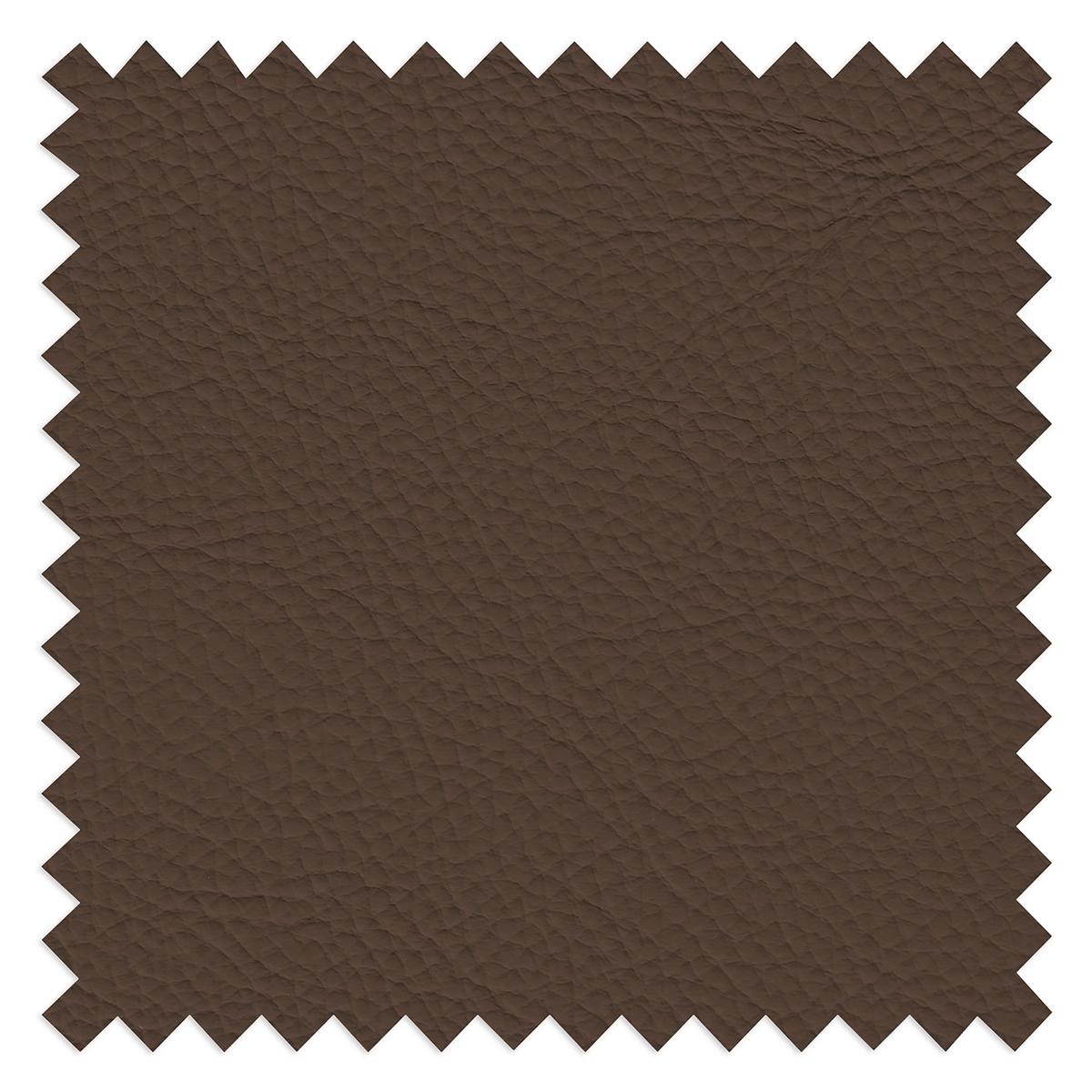 2-Sitzer-Sofa Derby Echtleder Braun B: 185 cm - Chromfarben/Braun, Design, Leder (185/92/99cm) - Livetastic