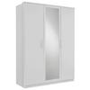 Drehtürenschrank Mit Spiegel 135cm Osaka, Weiß Dekor - Weiß, KONVENTIONELL, Glas/Holzwerkstoff (135/199/58cm) - MID.YOU