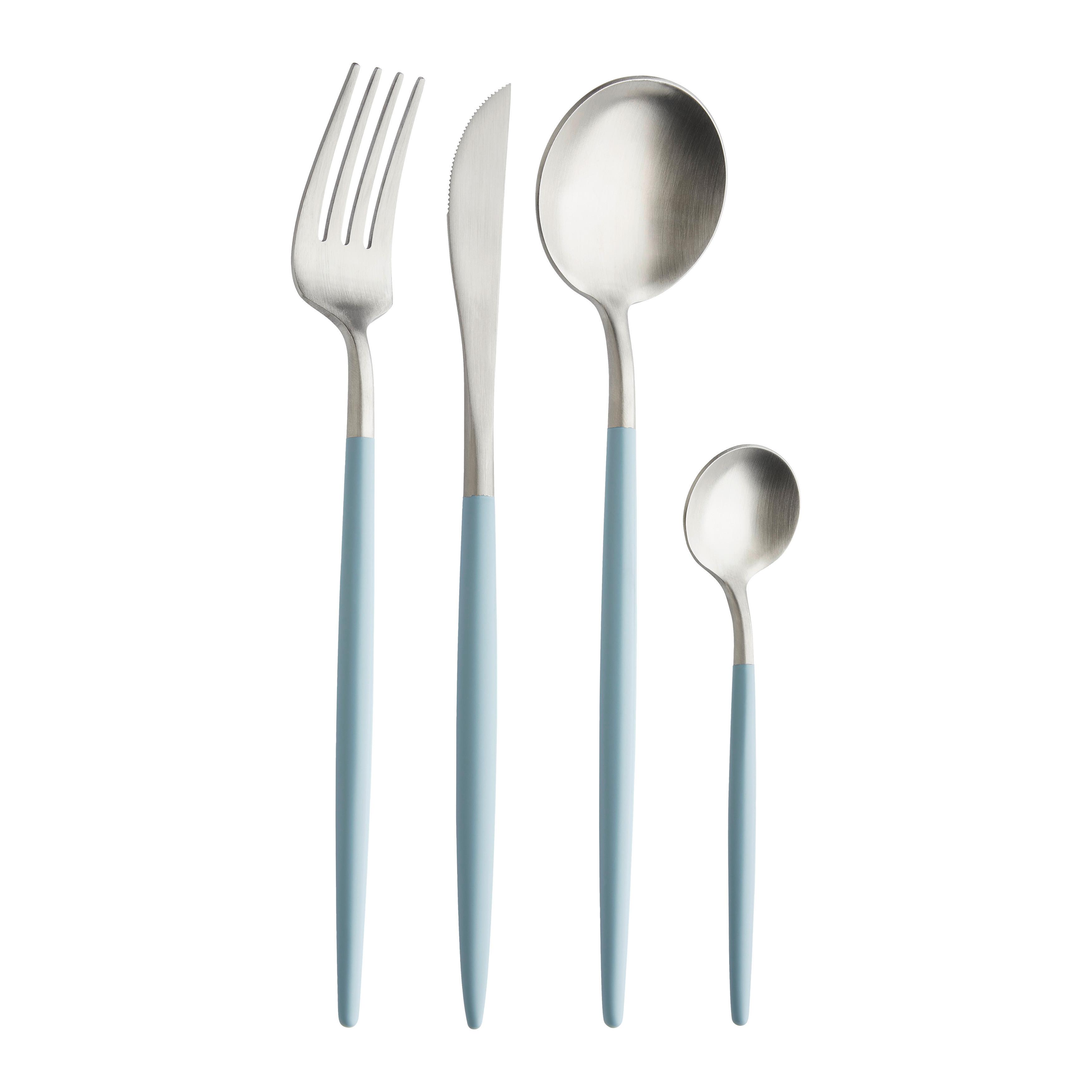 Sada príborů LIVIDUS, pro 4 osoby - modrá, Moderní, kov - Mömax