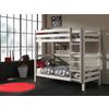 Etagenbett Pino Weiß Kiefer Massiv Mit Leiter - Weiß/Kieferfarben, MODERN, Holz (90/200cm) - MID.YOU