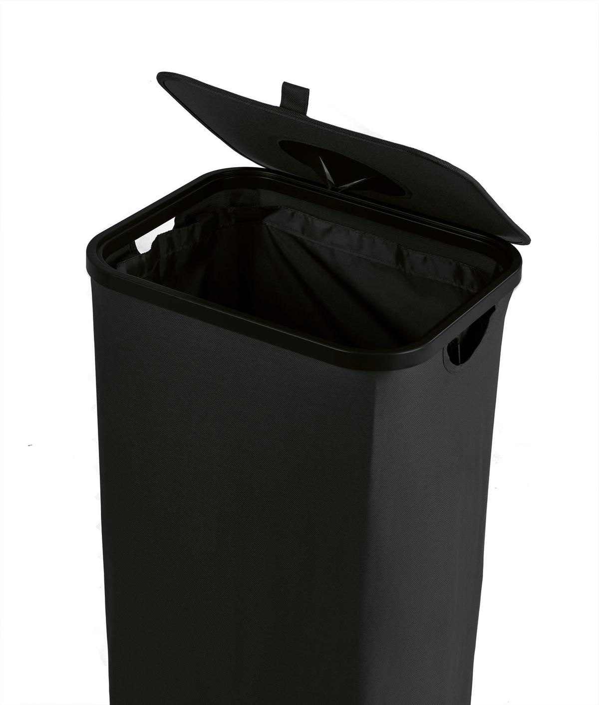 Flaschensammler Easymaxx Schwarz, LxBxH: 40x32,5x74 cm - Schwarz, Basics, Naturmaterialien/Kunststoff (40/32,5/74cm)