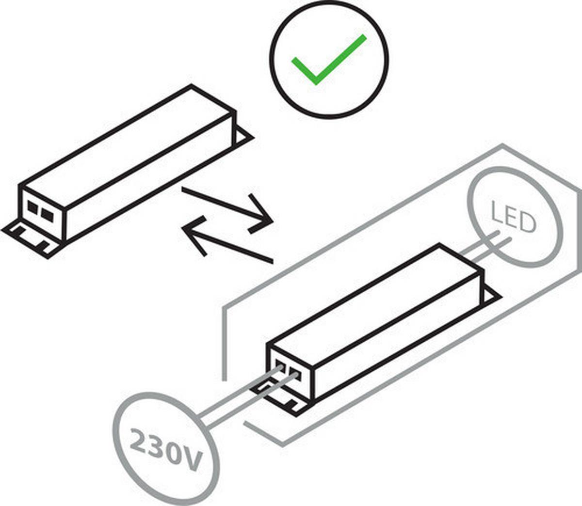 LED-Pendelleuchte 60552 - Sandfarben/Schwarz, Design, Metall (53/150cm) - Fischer & Honsel