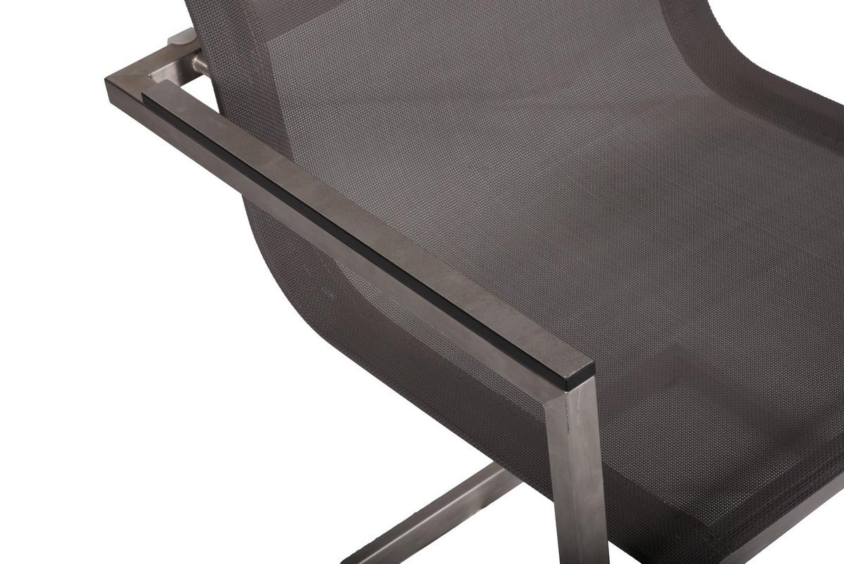 Gartensessel-Set 4-Tlg Sienna Metall/Kunststoff - Taupe/Silberfarben, Basics, Kunststoff/Metall (80/120/120cm) - Gardenson