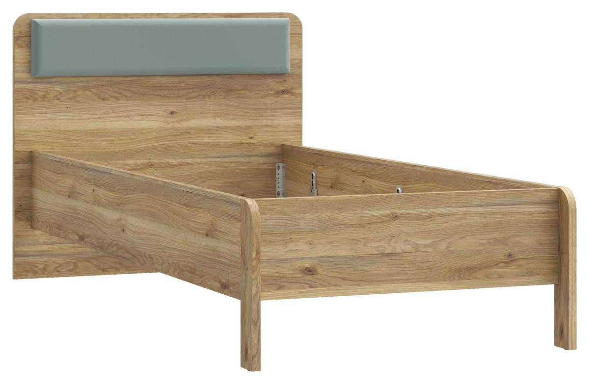 POSTEĽ HOA - farba duba/šalviovozelená, Modern, kompozitné drevo (90/200cm)