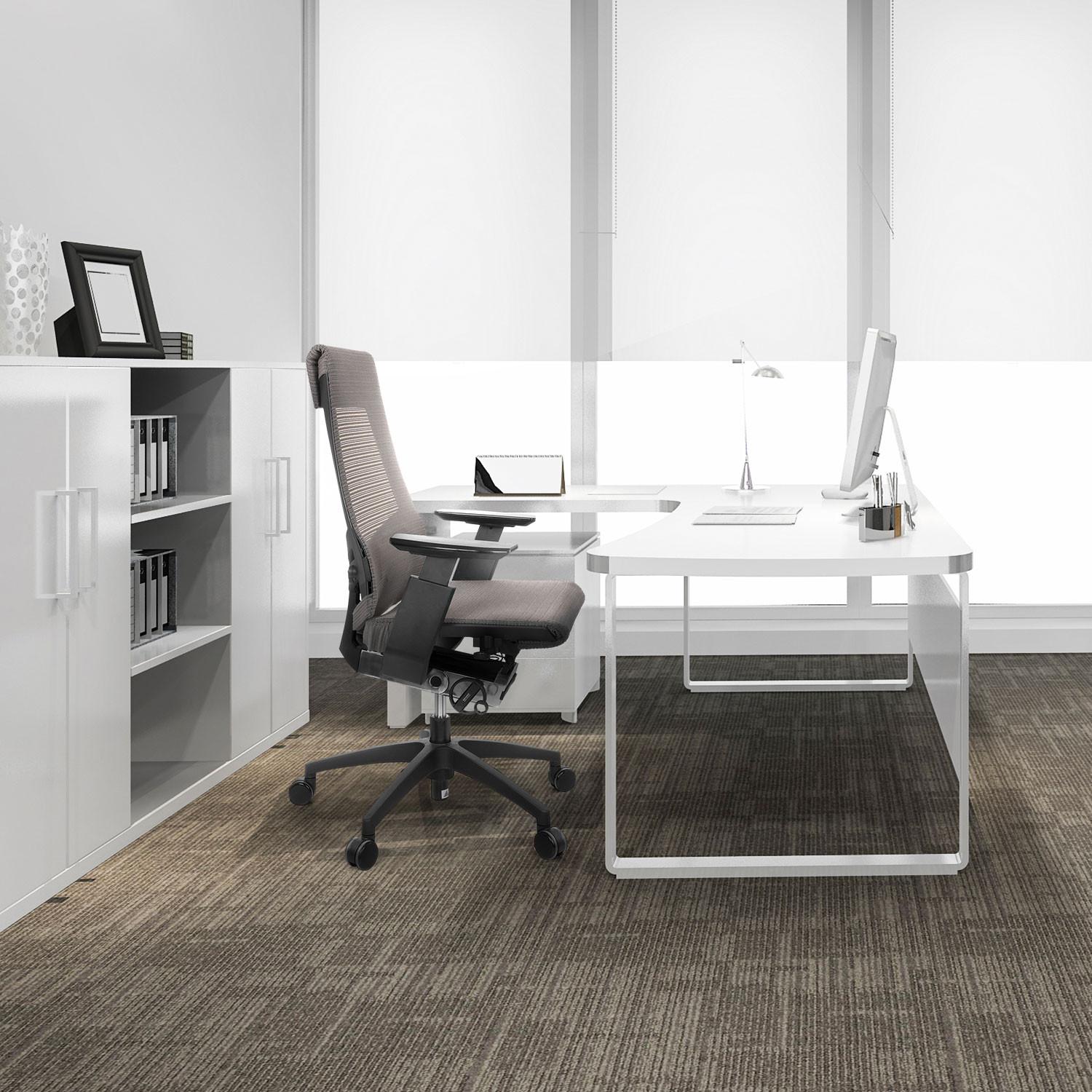 Drehstuhl Genidia Smart Black Grau - Schwarz/Grau, MODERN, Kunststoff/Textil (70/112/55cm) - MID.YOU