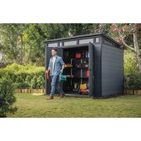 ZÁHRADNÝ DOMČEK CORTINA 9X7 - tmavosivá, plast (279/218/226cm)