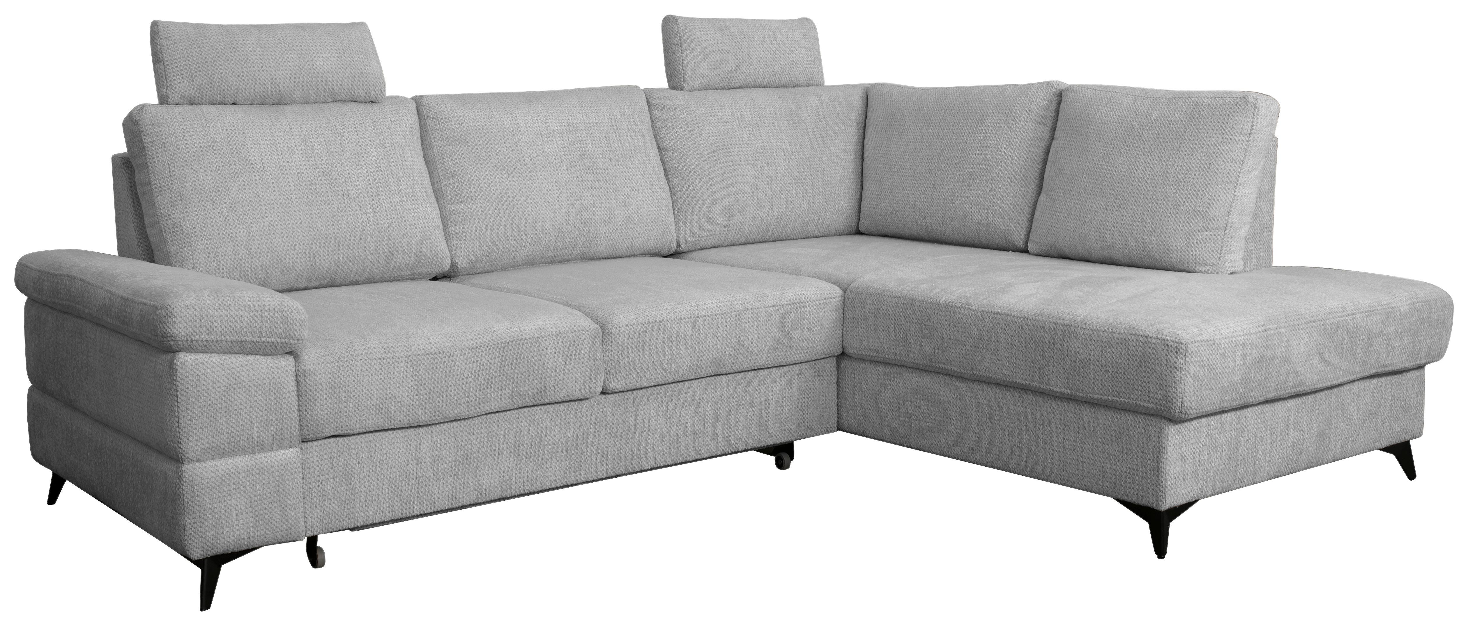 Rohová sedačka SARA L, pravá, sivočierna - čierna/sivá, Basics, kov/textil (250/189cm) - Ondega