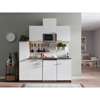 KÜCHENBLOCK OLIVER SINGLEKÜCHE 180 CM - Eichefarben/Weiß, Basics, Holzwerkstoff (180cm) - Respekta