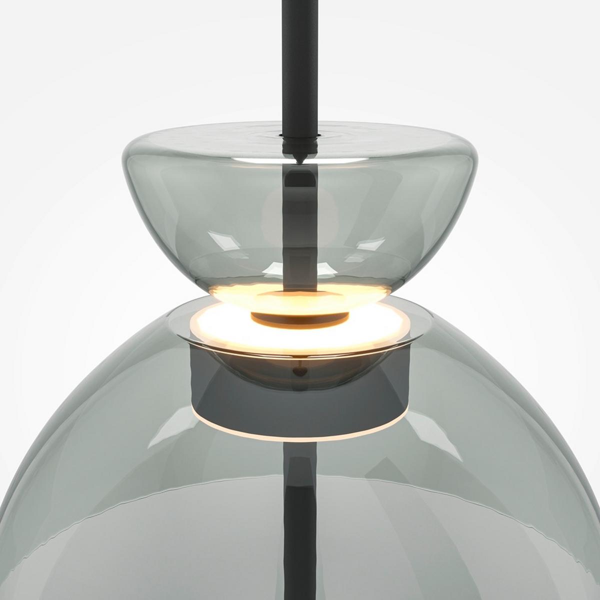 Pendelleuchte Bangkok - Schwarz/Grau, MODERN, Glas/Metall (25/58cm) - MAYTONI