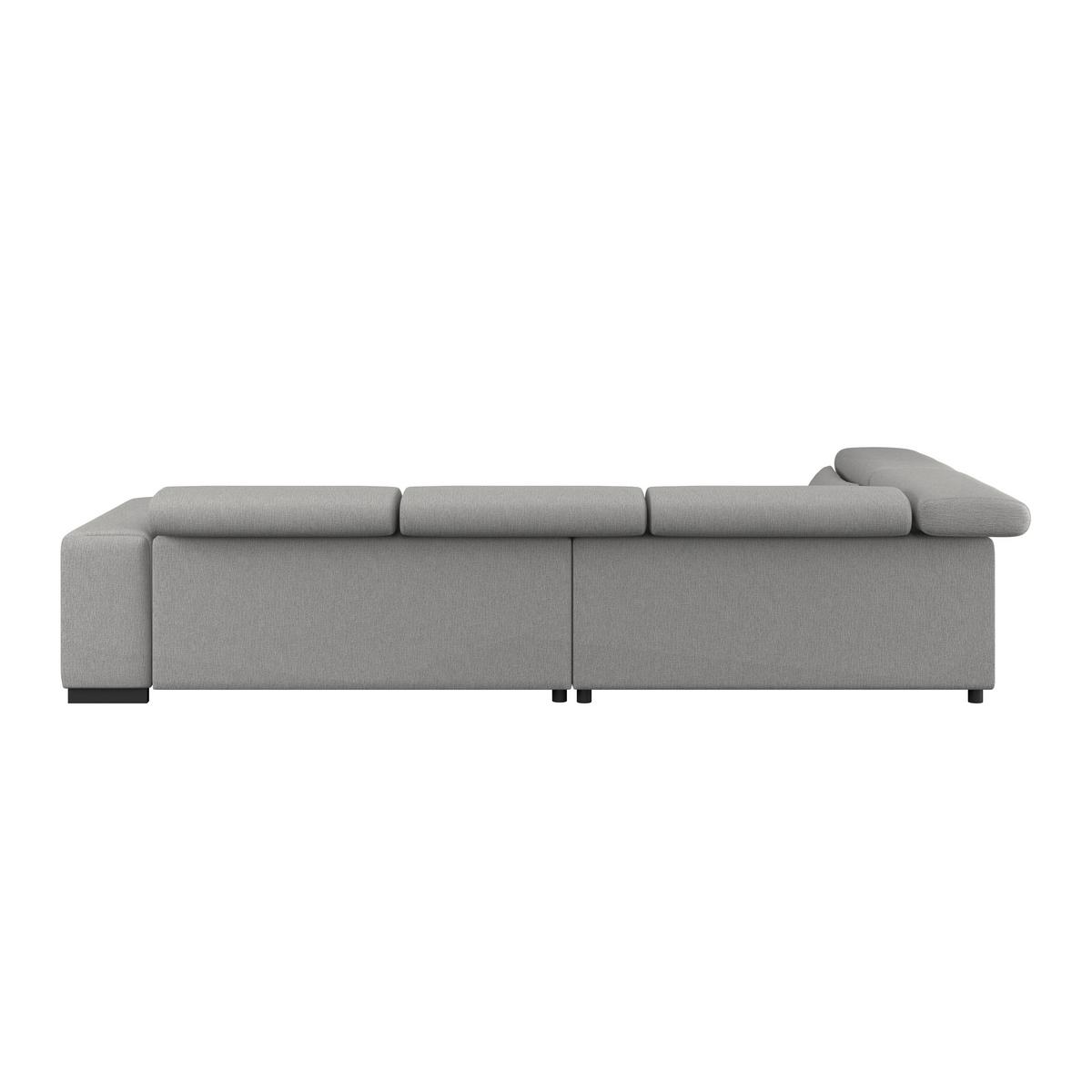 Ecksofa Matera Dunkelgrau S: 226x311cm - Dunkelgrau/Schwarz, Trend, Textil (226/311cm)
