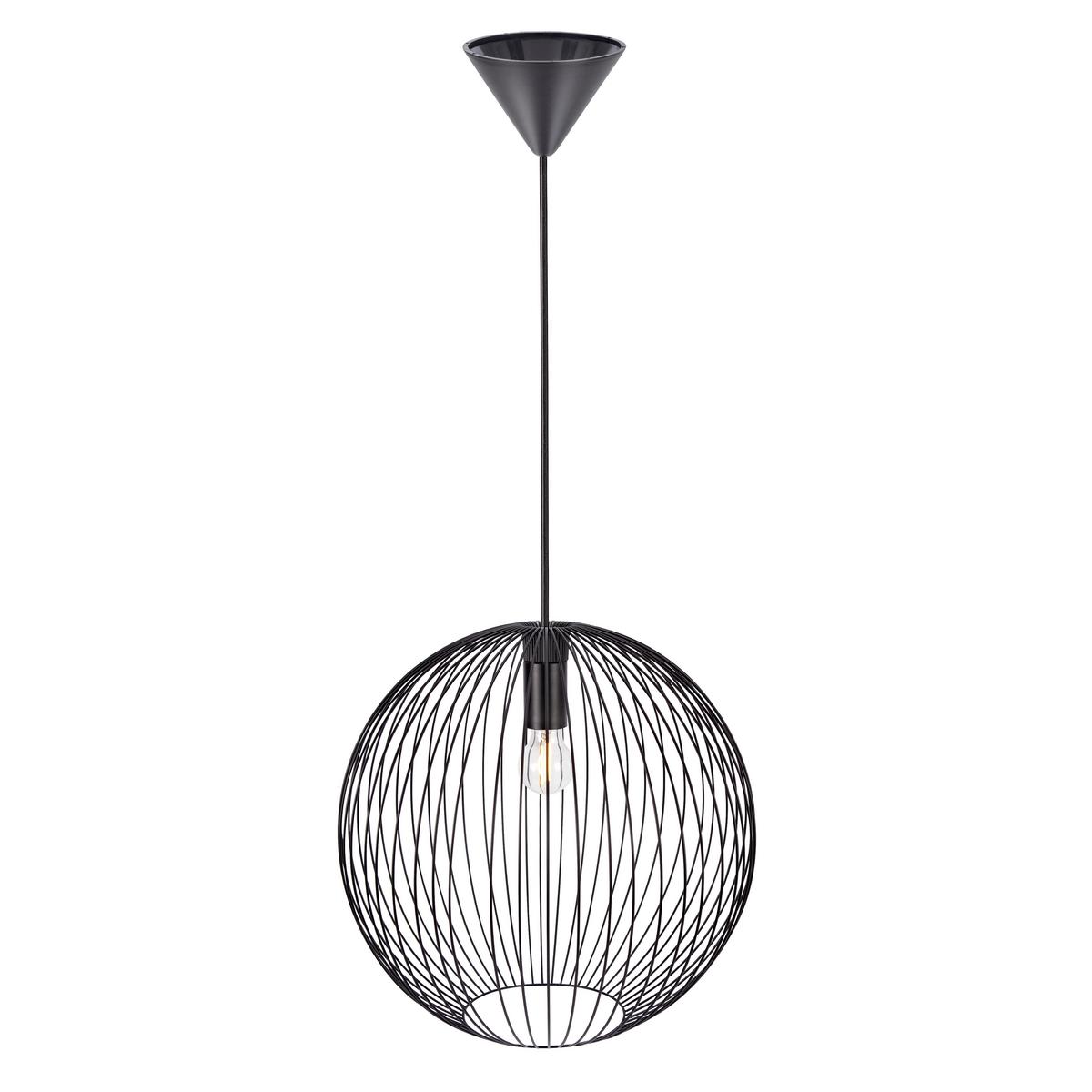 Hängeleuchte Beroni Schwarz D: 35 cm - Schwarz, KONVENTIONELL, Metall (35/33cm) - Nordlux