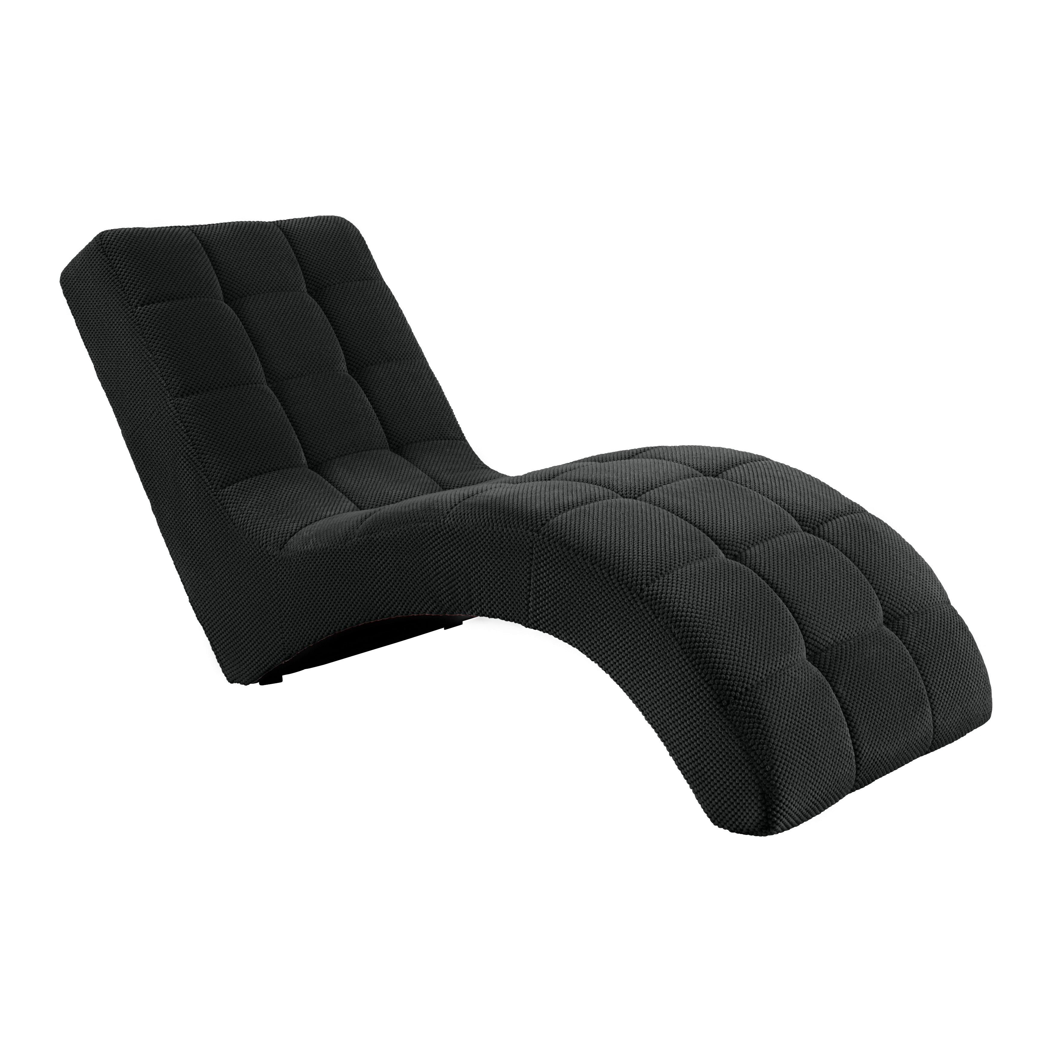 Relaxační válenda LAVANDA, černá, max. 120 kg - černá, Moderní, textil/plast (68/80/167cm) - Mömax