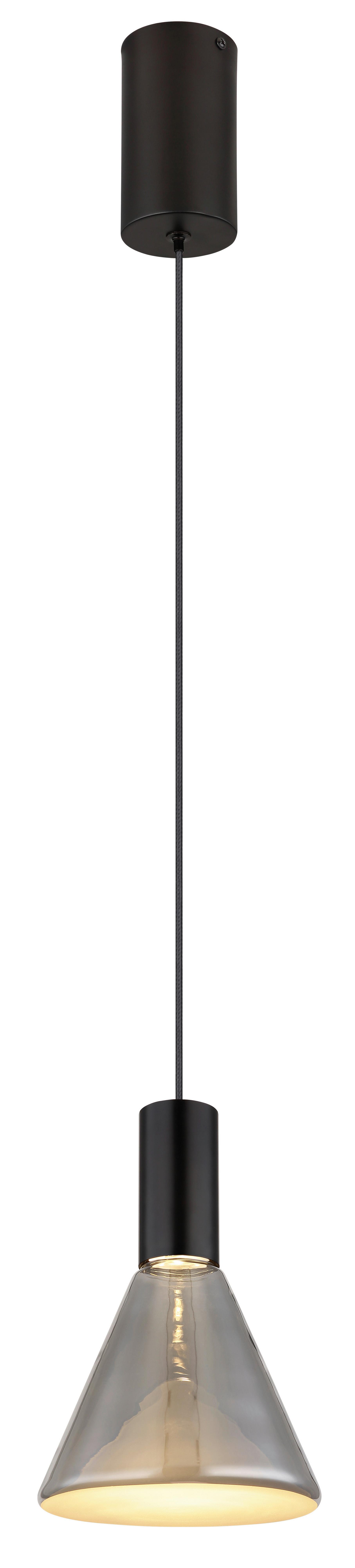 LED-Hängeleuchte 15741h1 - Schwarz, Design, Glas/Metall (17/150cm) - Globo