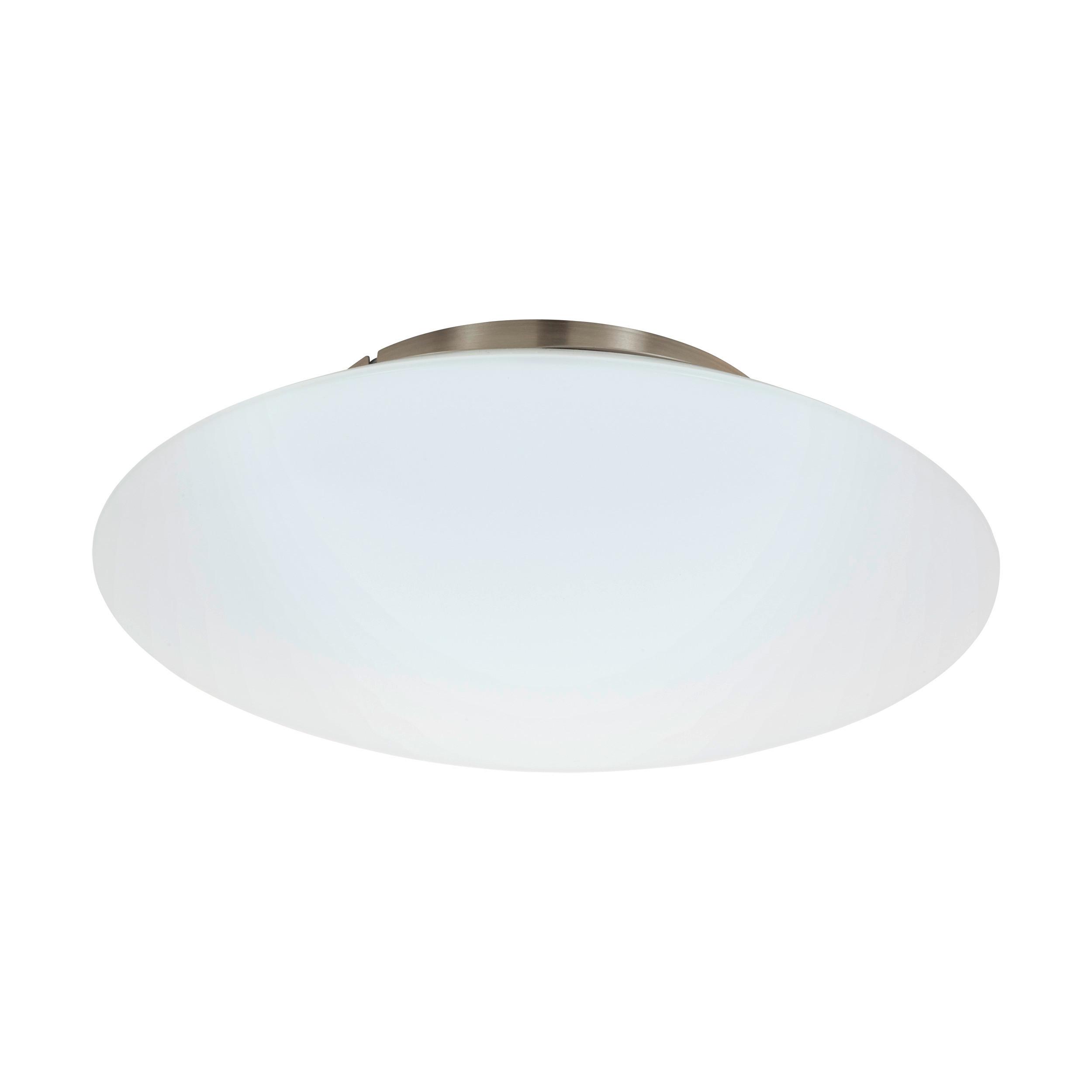 LED-Deckenleuchte Frattina Ø 43,5 cm mit Farbwechsler - Weiß/Nickelfarben, Design, Kunststoff/Metall (43,5/13cm) - Eglo