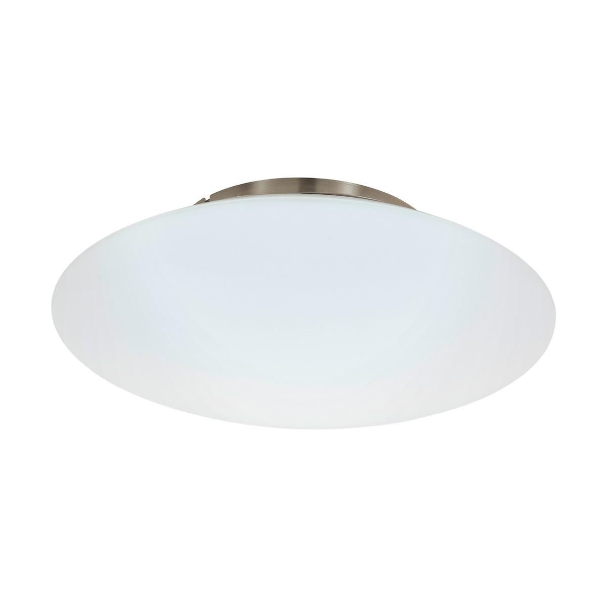 LED-Deckenleuchte Frattina Ø 43,5 cm mit Farbwechsler - Weiß/Nickelfarben, Design, Kunststoff/Metall (43,5/13cm) - Eglo