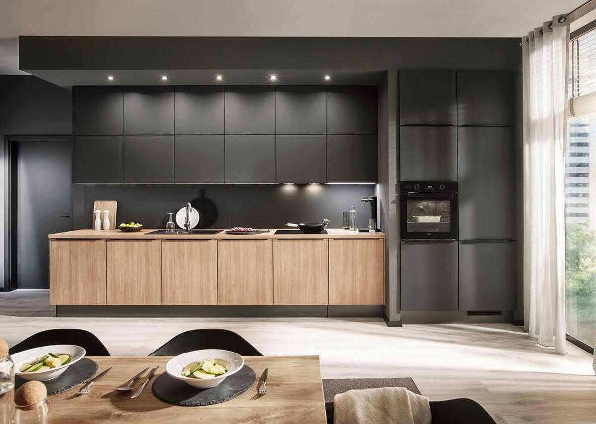 Einbauküchen Pn 210 Frei Planbar Modernes Design - Holzwerkstoff - Pino