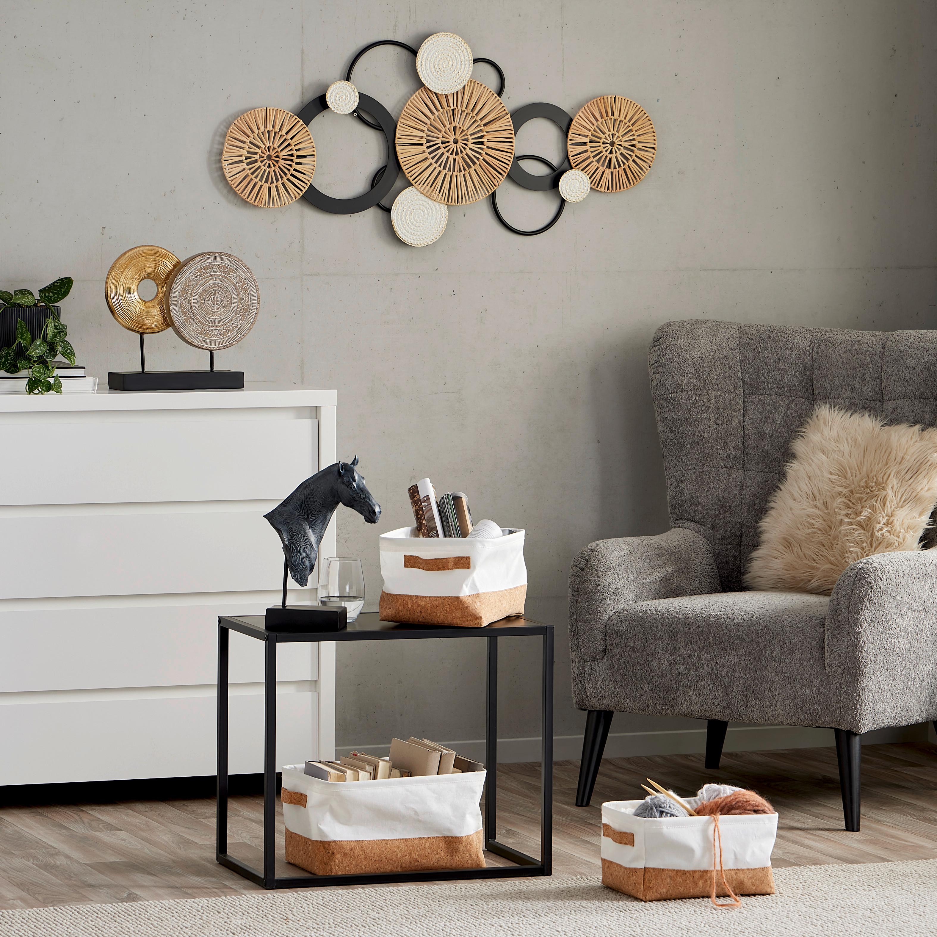 Wanddeko Isabella - Goldfarben/Schwarz, Design, Holz/Metall (111,5/51/4cm) - James Wood