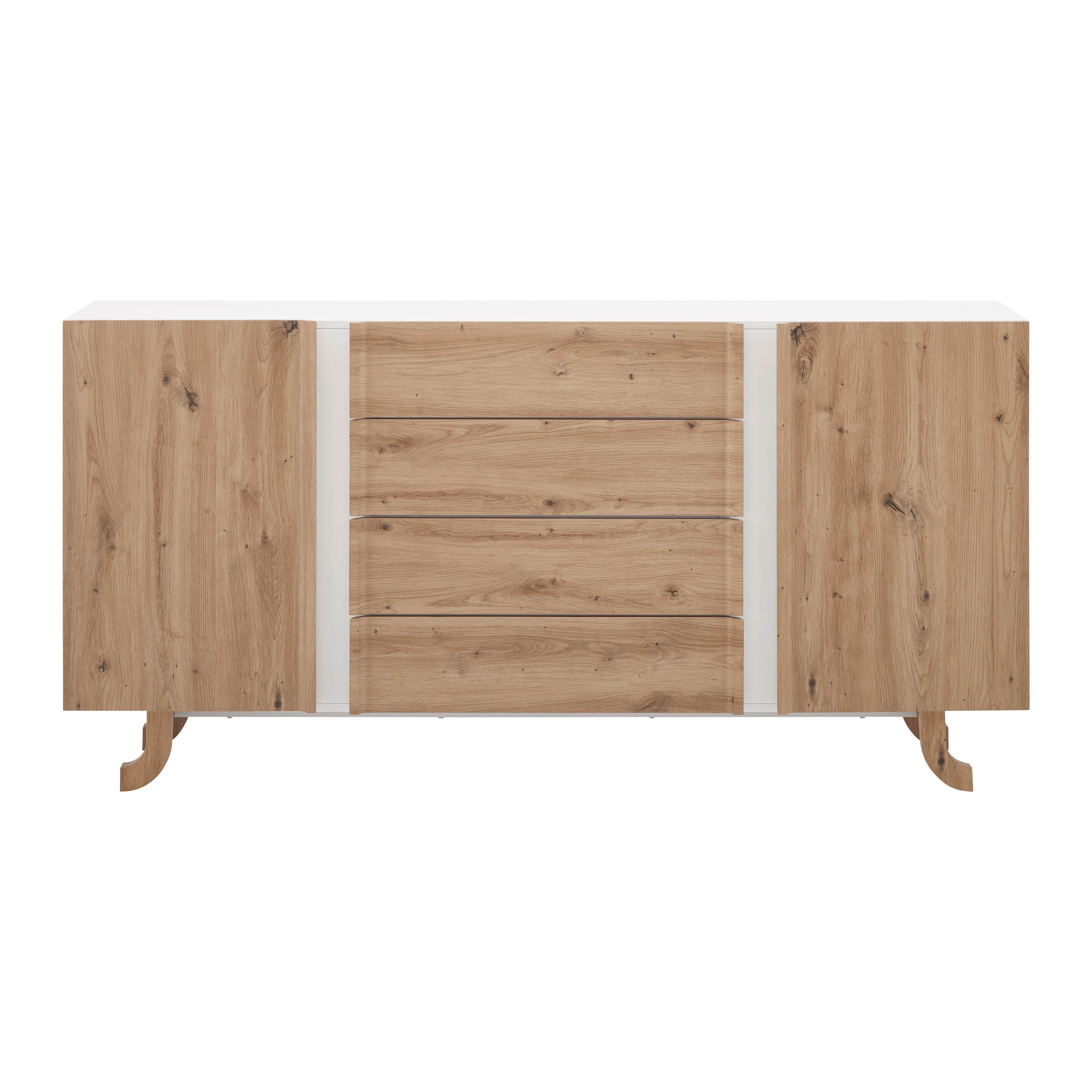 Komoda Vira - farby borovice/biela, Moderný, drevo (172/85/43cm) - Bessagi Home