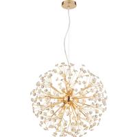 LED-DECKENLEUCHTE CEYLIN - Klar/Goldfarben, Basics, Glas/Metall (60/60/150cm)