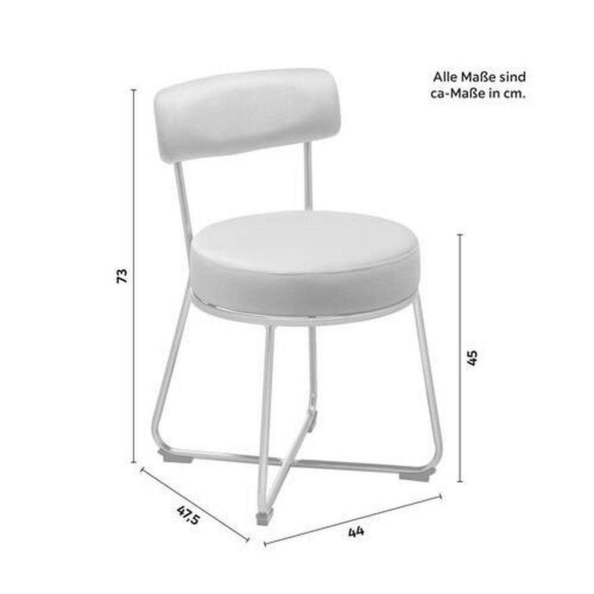 Jídelní židle PAMELA tmavě šedá - tmavě šedá, Moderní, kov/textil (44/73/47,5cm) - Bessagi Home