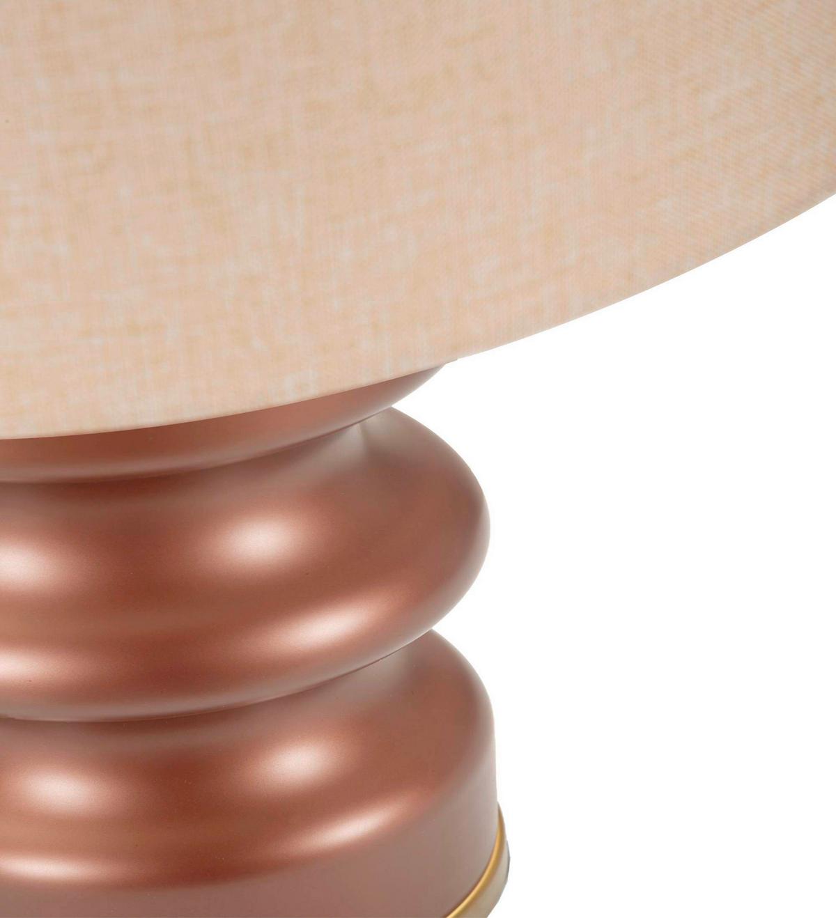 Tischleuchte Rosenthal B Braun, Goldfarben B: 36,5 cm - Goldfarben/Braun, Basics, Glas/Textil (36.5/56.5/36.5cm)