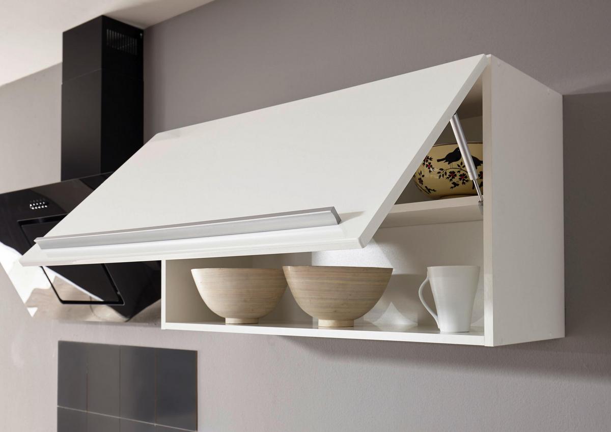 Küchenzeile Premium mit Geräte B: 290 cm Weiß/Eiche Dekor - Wildeiche/Eichefarben, Basics, Holzwerkstoff (290cm) - Respekta